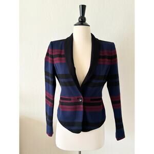 BCBGMAXAZRIA Striped Knit Blazer Size XS